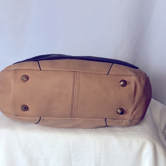 orYANY Adele brown  color block pebbled large leather shoulder handbag. - Picture 9 of 15